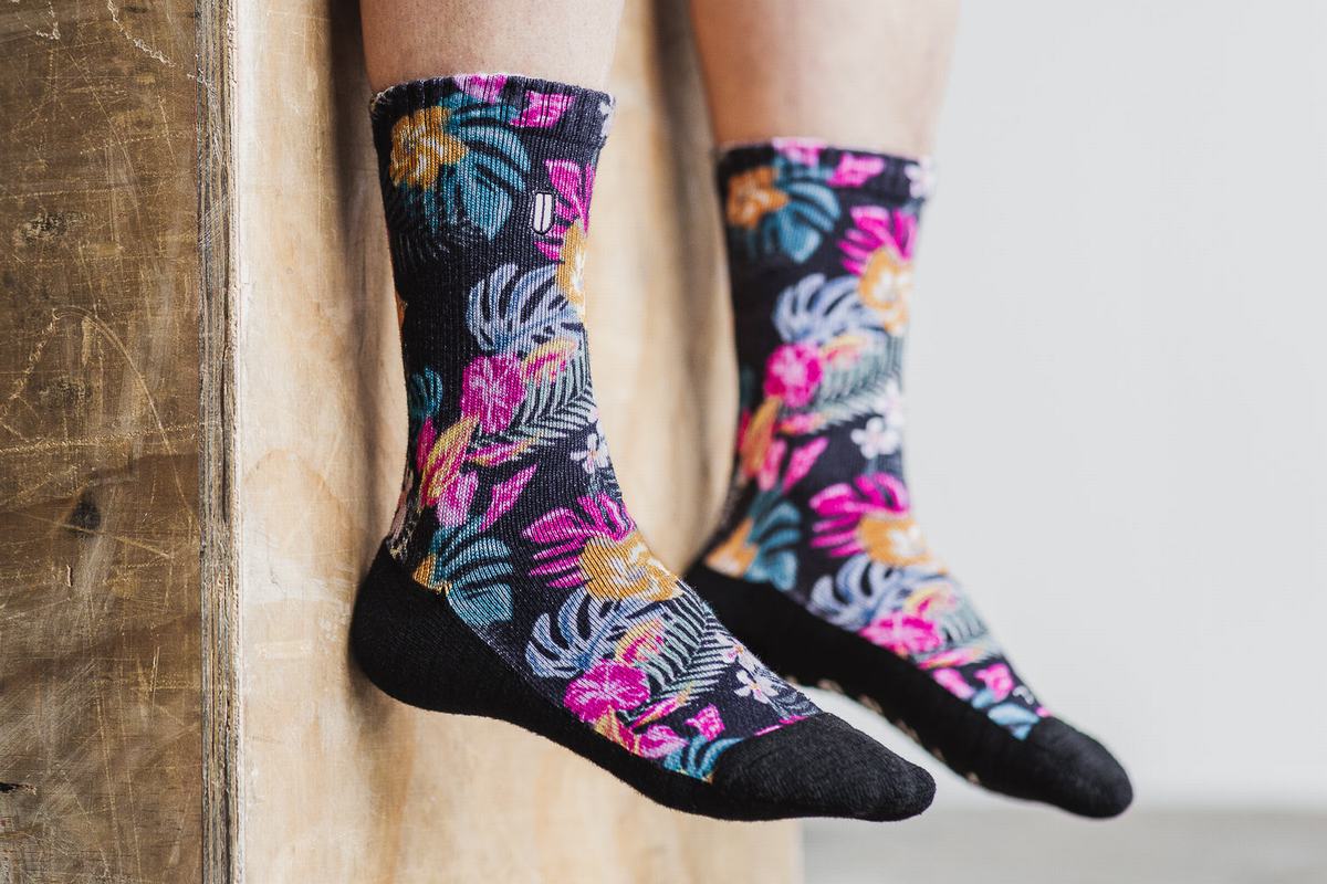 Chaussettes Nobull Crew Tropical Homme Noir | TV9041652