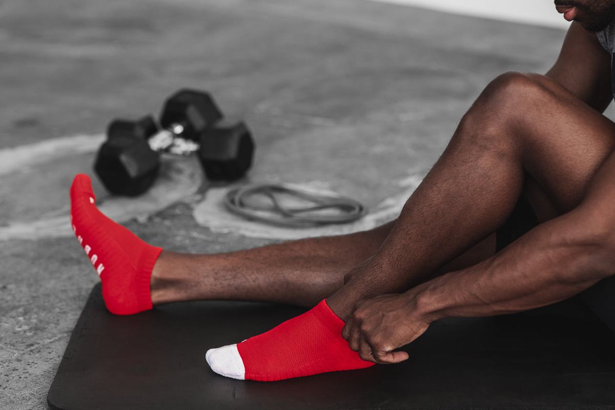 Chaussettes Nobull Low Femme Rouge Blanche | FT2478106