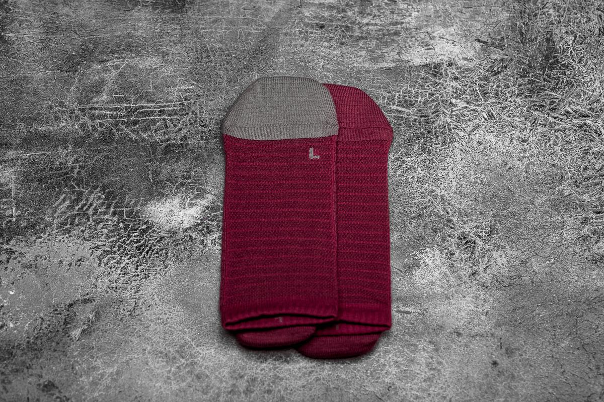 Chaussettes Nobull Low Femme Rouge Foncé Grise Foncé | RW2013746