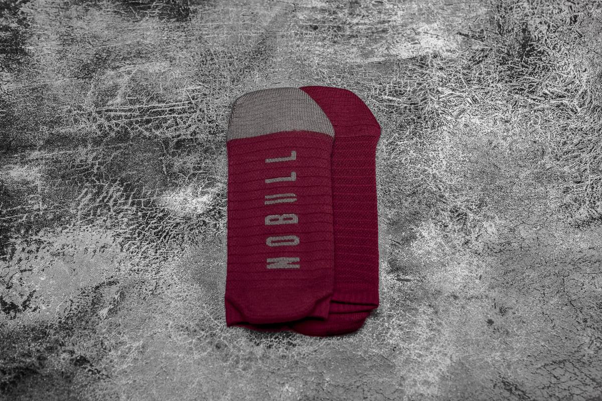 Chaussettes Nobull Low Homme Rouge Foncé Grise Foncé | AK5807412