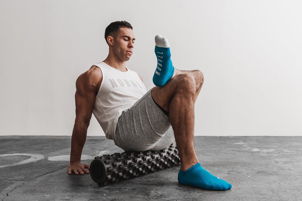 Chaussettes Nobull Low Neon Femme Bleu Blanche | OJ9841503