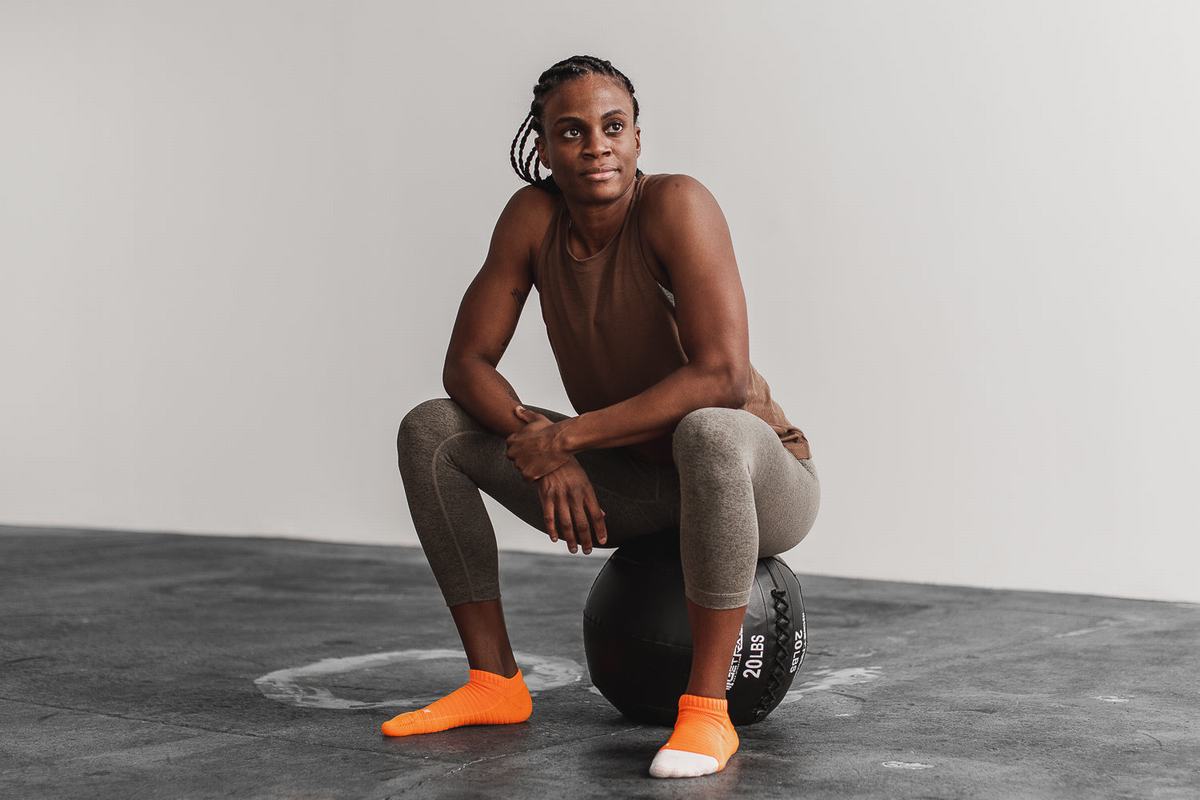 Chaussettes Nobull Low Neon Femme Orange Blanche | VH0257683
