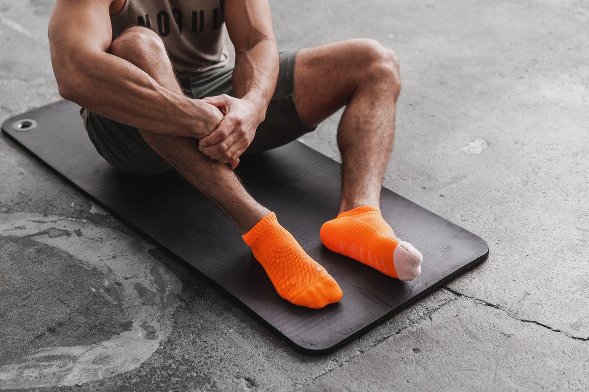Chaussettes Nobull Low Neon Femme Orange Blanche | VH0257683
