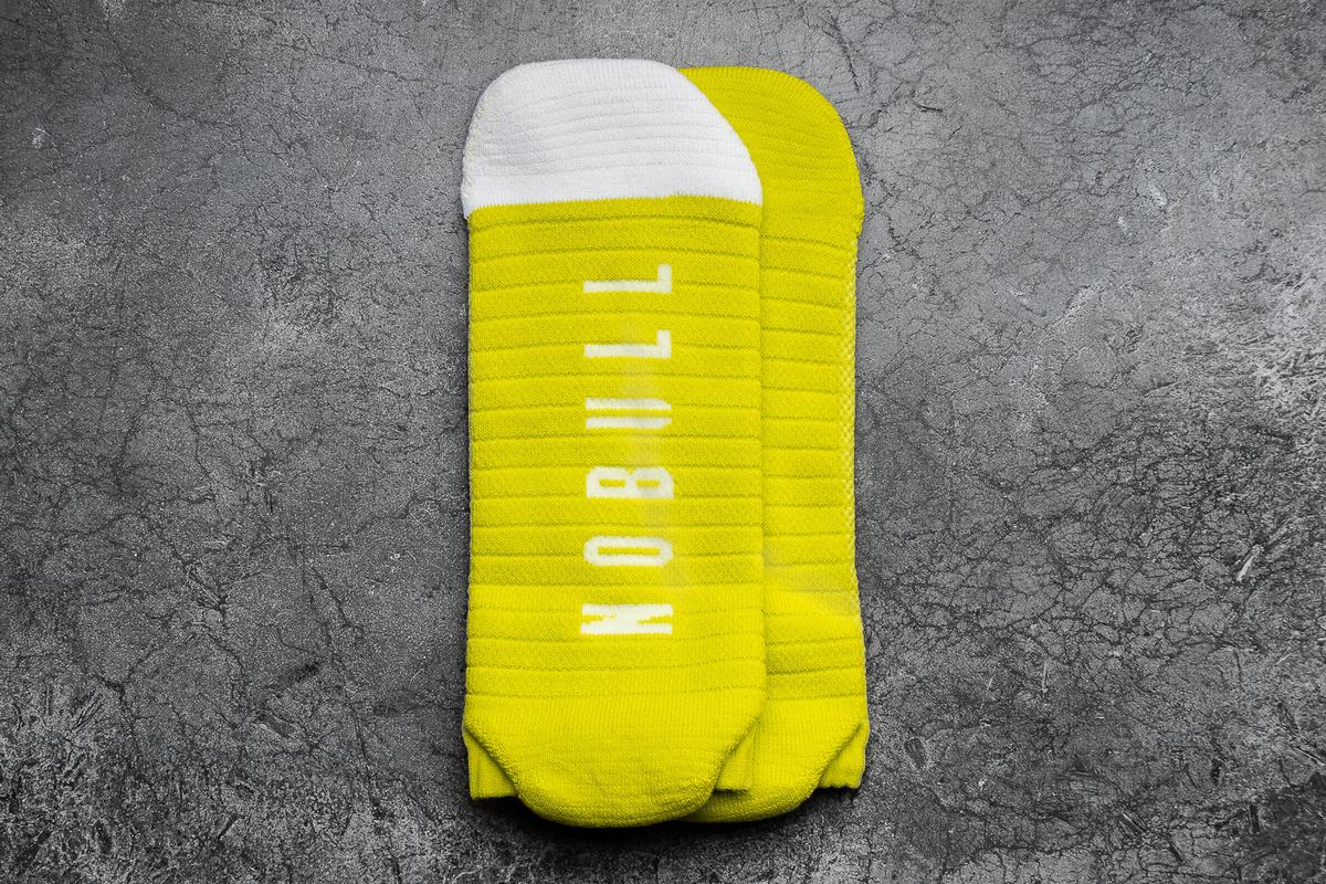 Chaussettes Nobull Low Neon Homme Jaune Blanche | DN1658203