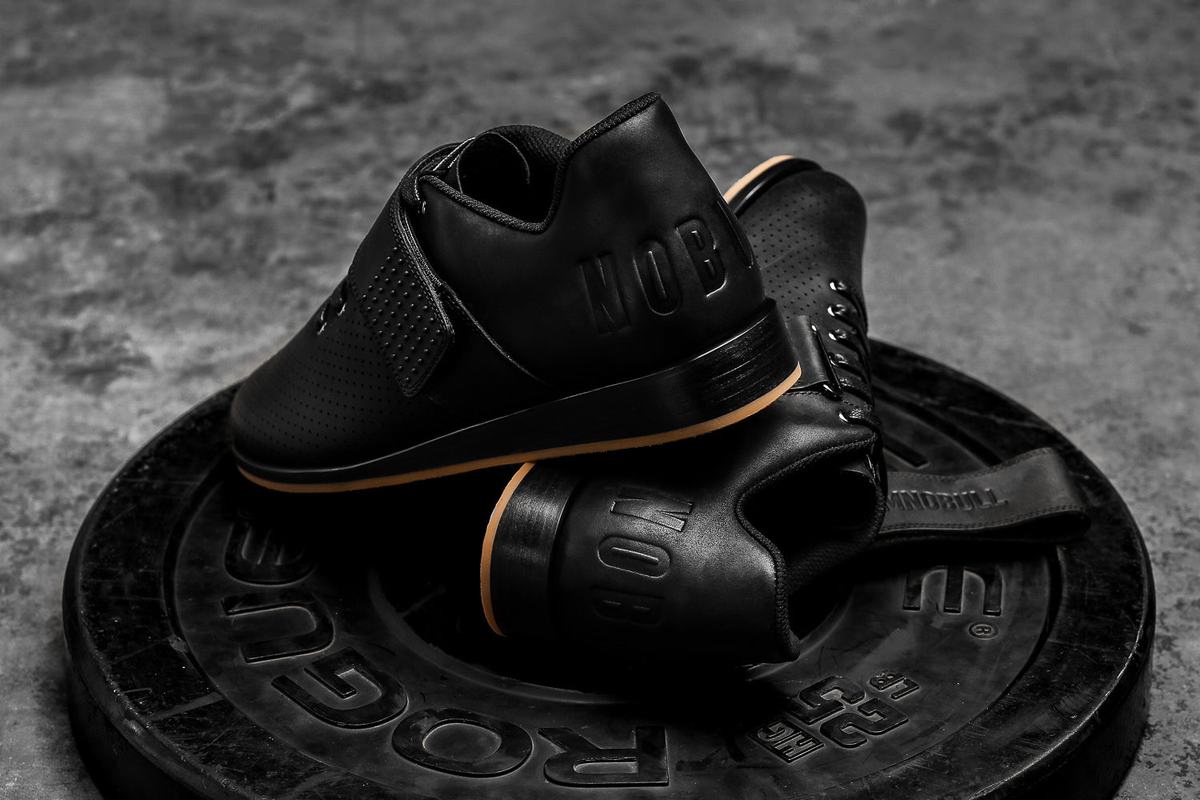 Chaussure Halterophilie Nobull Leather Homme Noir | EG9154280