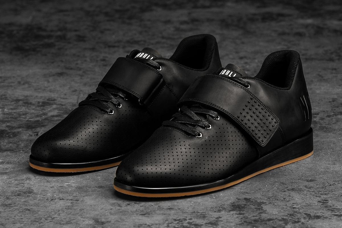 Chaussure Halterophilie Nobull Leather Homme Noir | EG9154280
