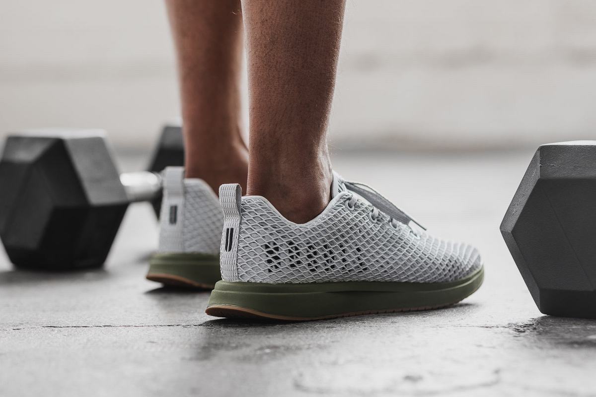 Chaussures Running Nobull Arctic Army Mesh Runner Homme Grise Vert | LI0163758