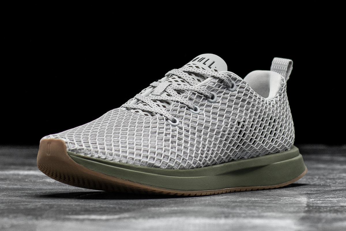 Chaussures Running Nobull Arctic Army Mesh Runner Homme Grise Vert | LI0163758