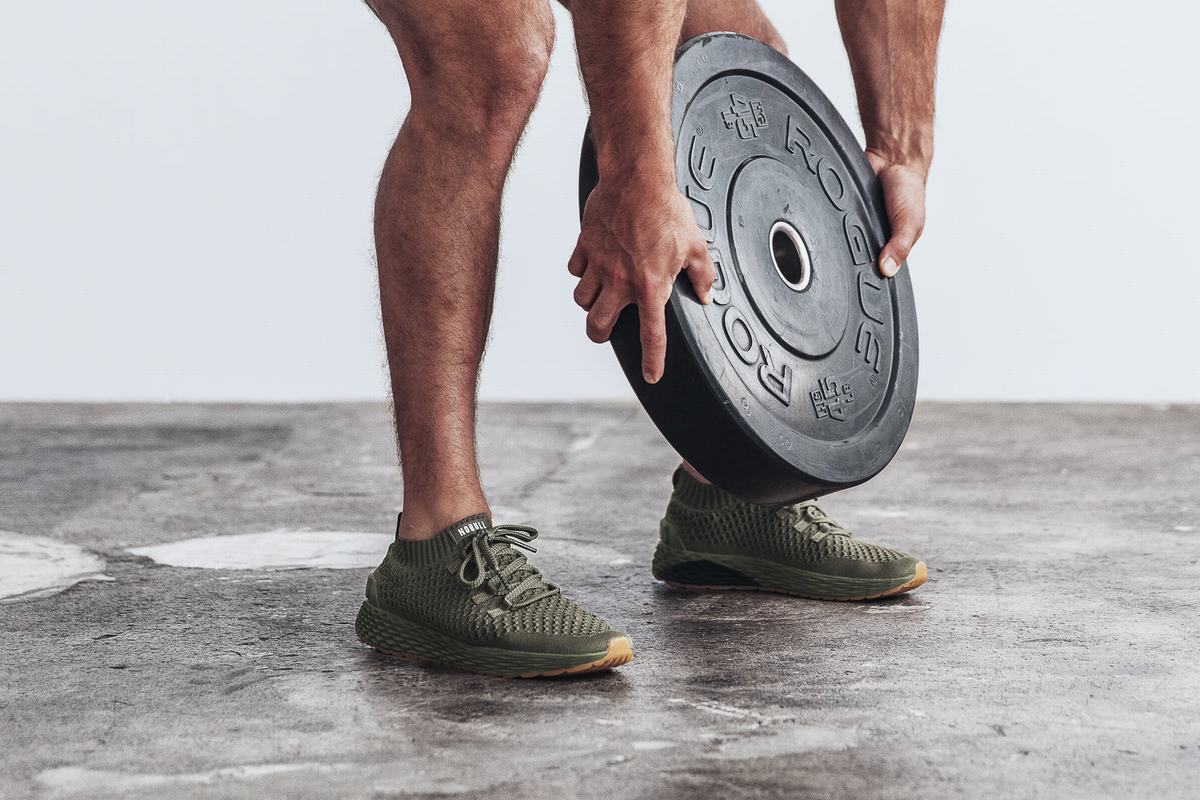 Chaussures Running Nobull Army Knit Runner Homme Vert Olive | PU0162394