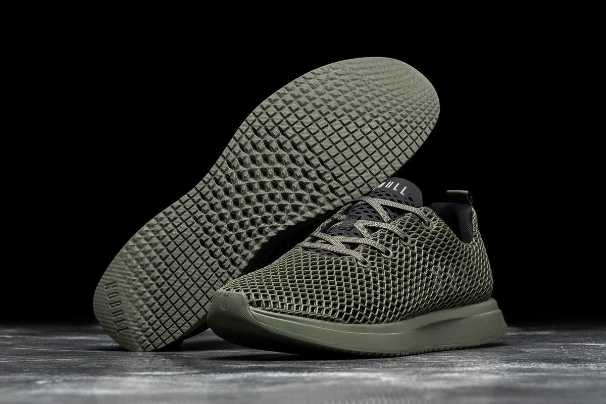 Chaussures Running Nobull Army Mesh Runner Femme Noir | RV1396874