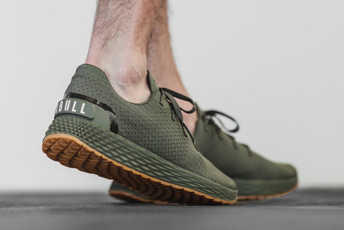 Chaussures Running Nobull Army Ripstop Runner Homme Vert Olive | XV2765183