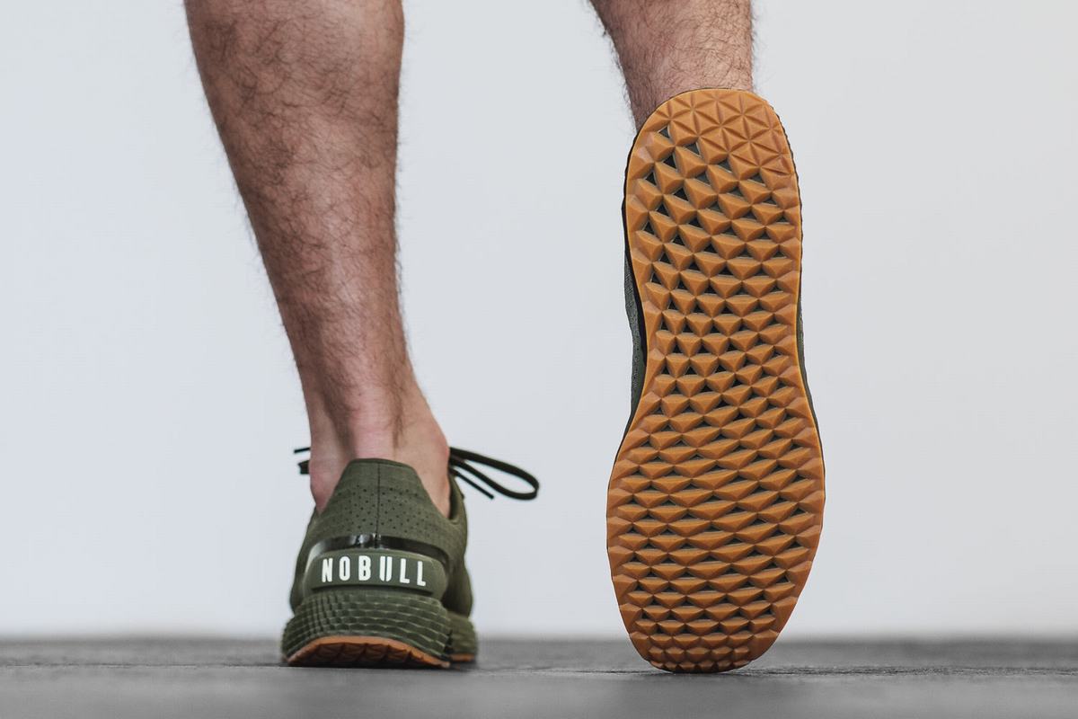 Chaussures Running Nobull Army Ripstop Runner Homme Vert Olive | XV2765183