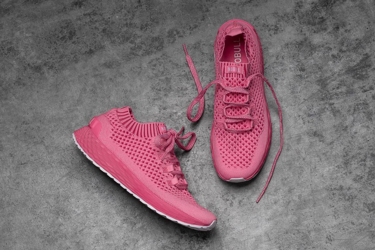 Chaussures Running Nobull Knit Runner Femme Rose Clair | AD8047692