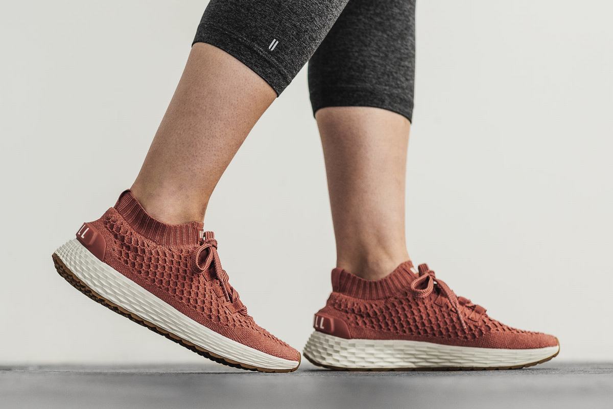 Chaussures Running Nobull Knit Runner Femme Rouge | BL3916702