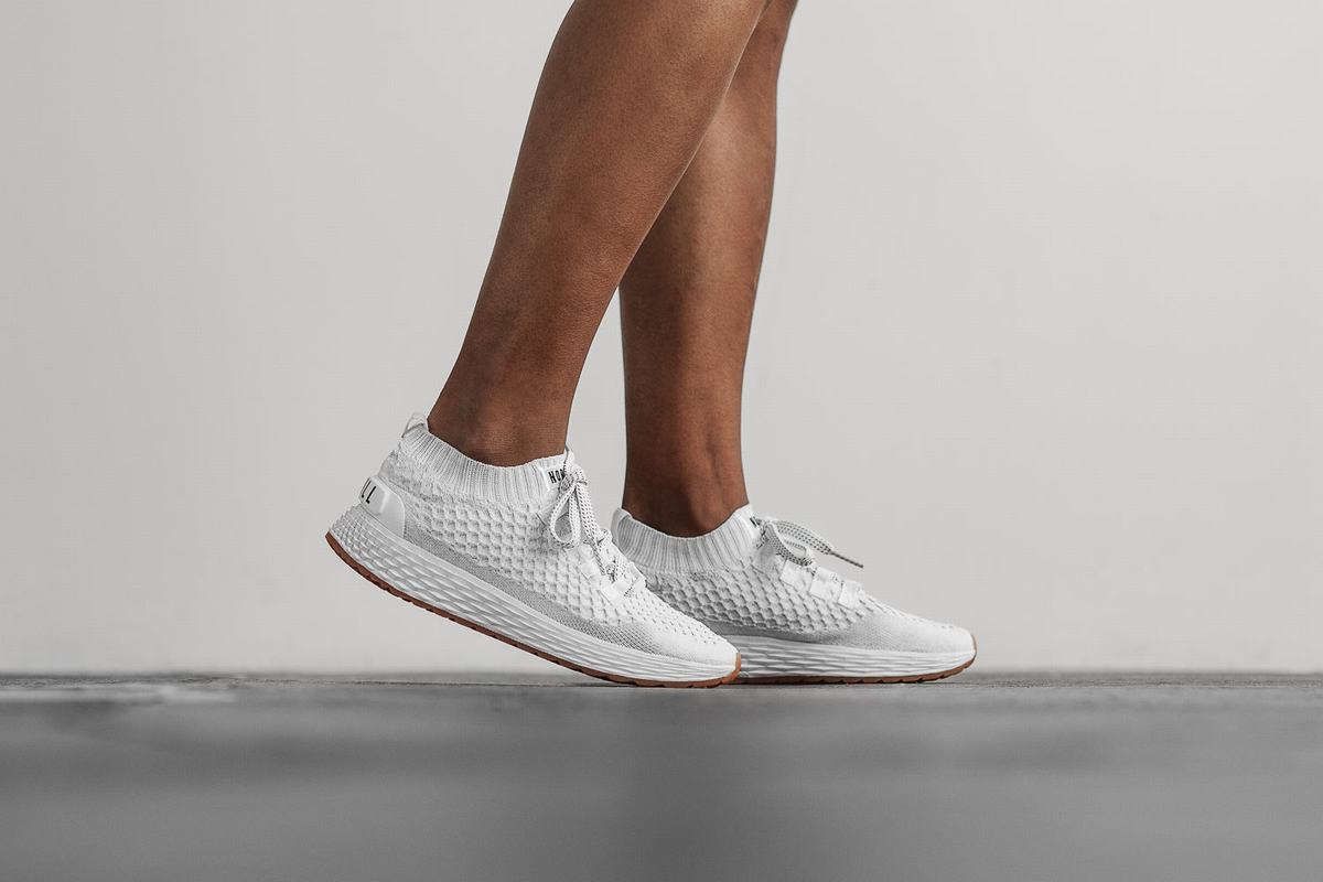 Chaussures Running Nobull Knit Runner Femme Blanche | GQ8935712