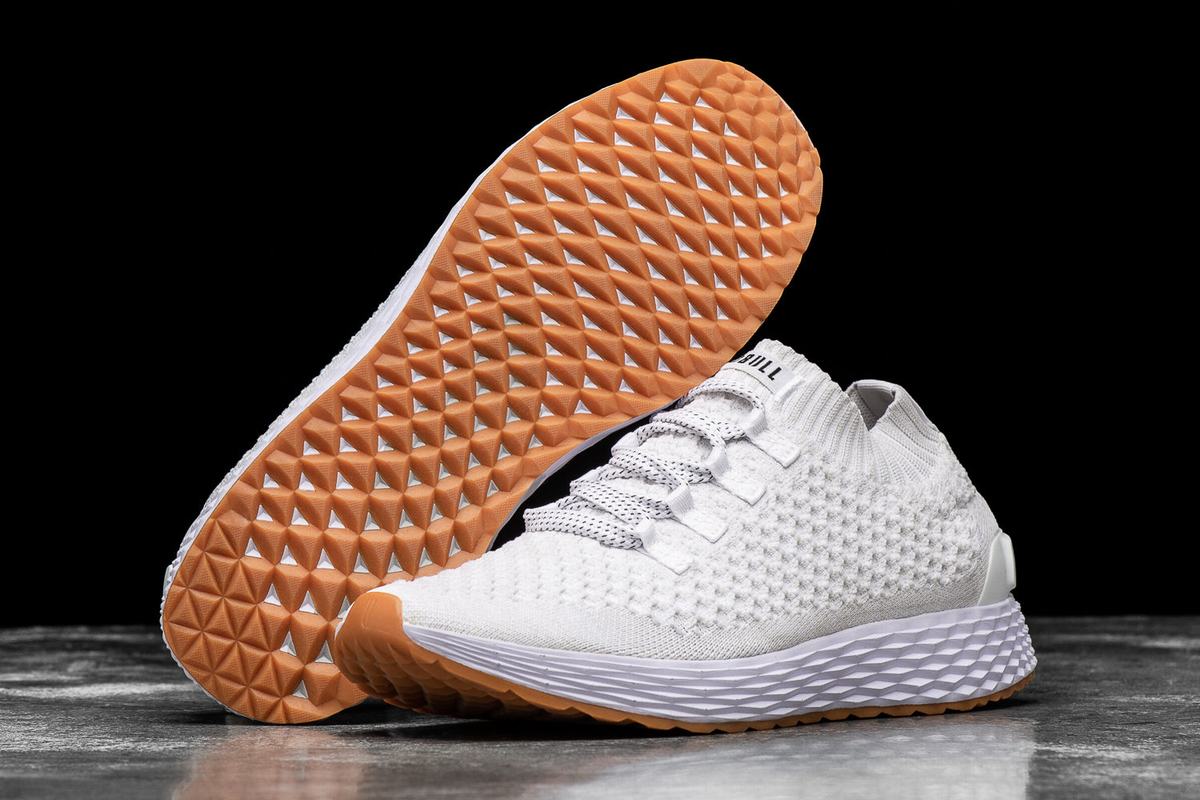 Chaussures Running Nobull Knit Runner Femme Blanche | GQ8935712