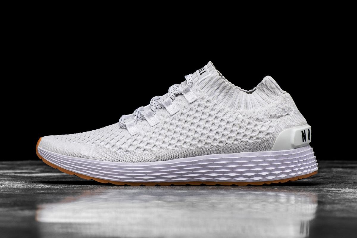 Chaussures Running Nobull Knit Runner Femme Blanche | GQ8935712