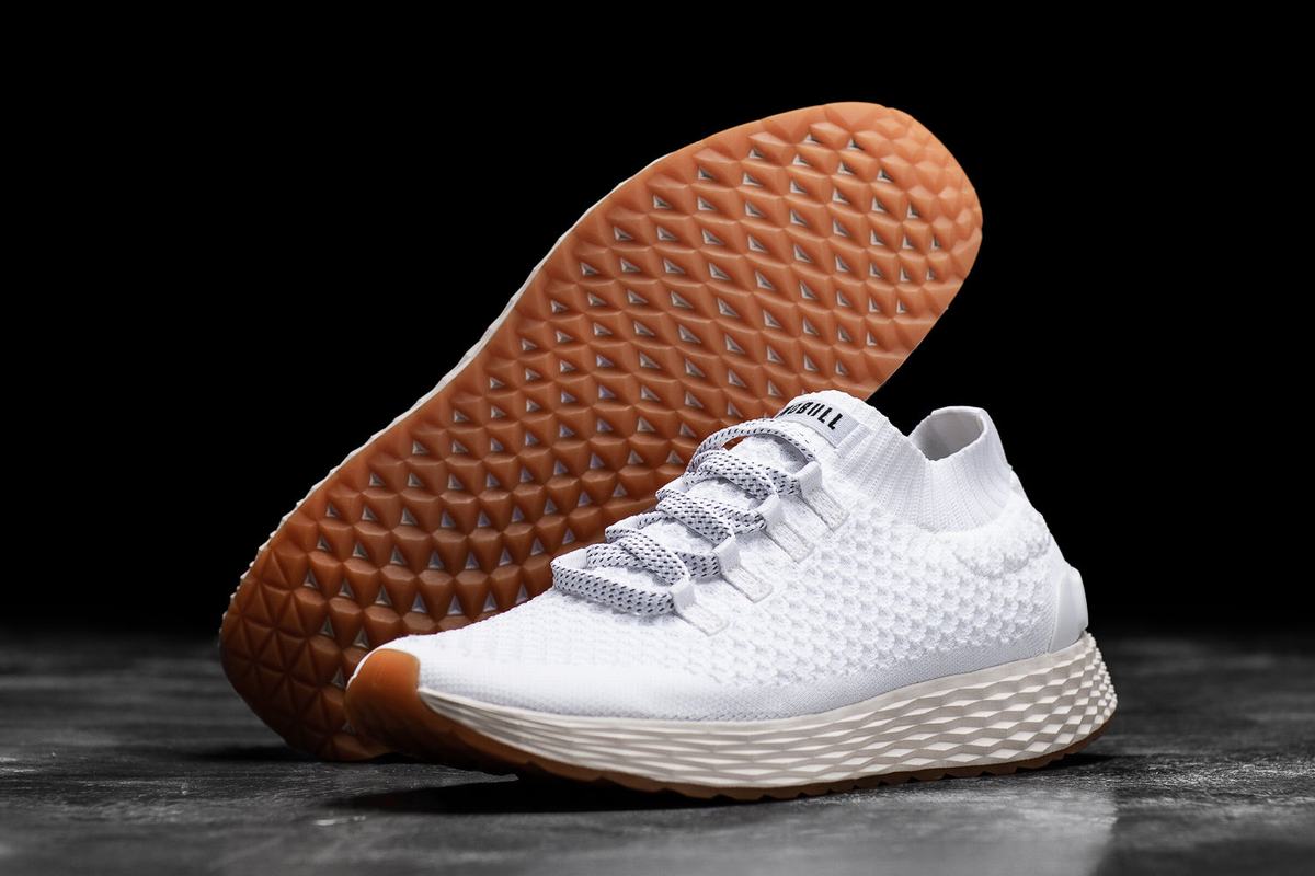 Chaussures Running Nobull Knit Runner Femme Blanche | HG8947130
