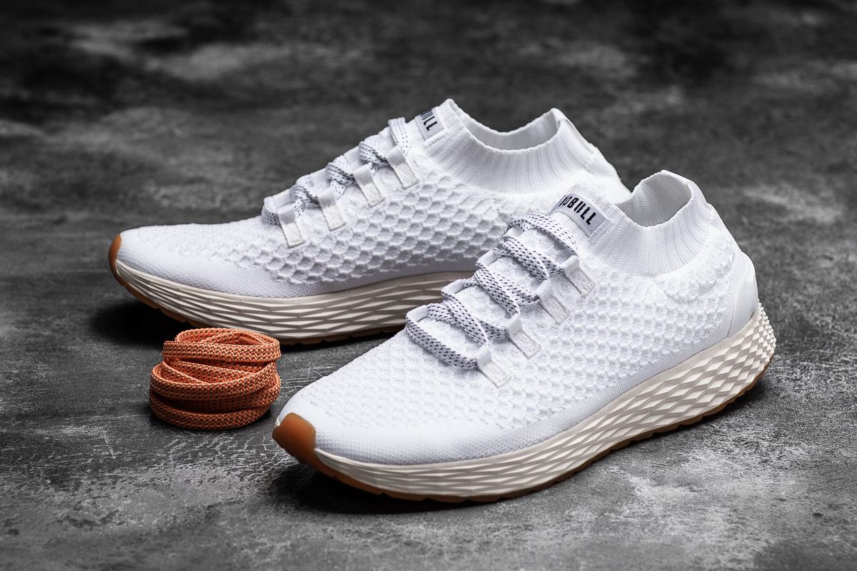 Chaussures Running Nobull Knit Runner Femme Blanche | HG8947130