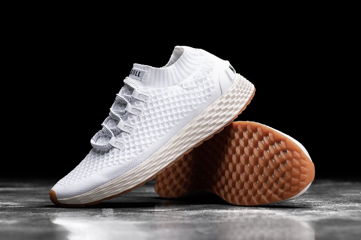 Chaussures Running Nobull Knit Runner Femme Blanche | HG8947130
