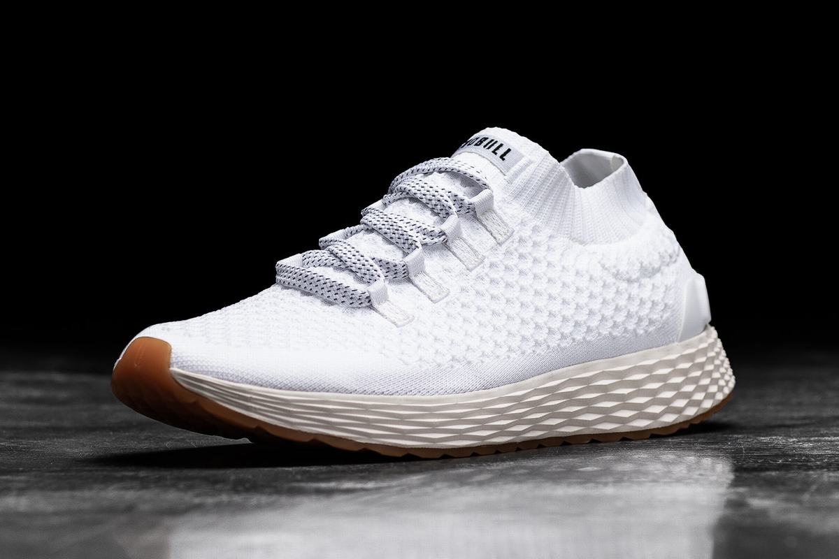 Chaussures Running Nobull Knit Runner Femme Blanche | HG8947130