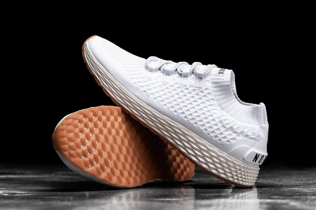 Chaussures Running Nobull Knit Runner Femme Blanche | HG8947130
