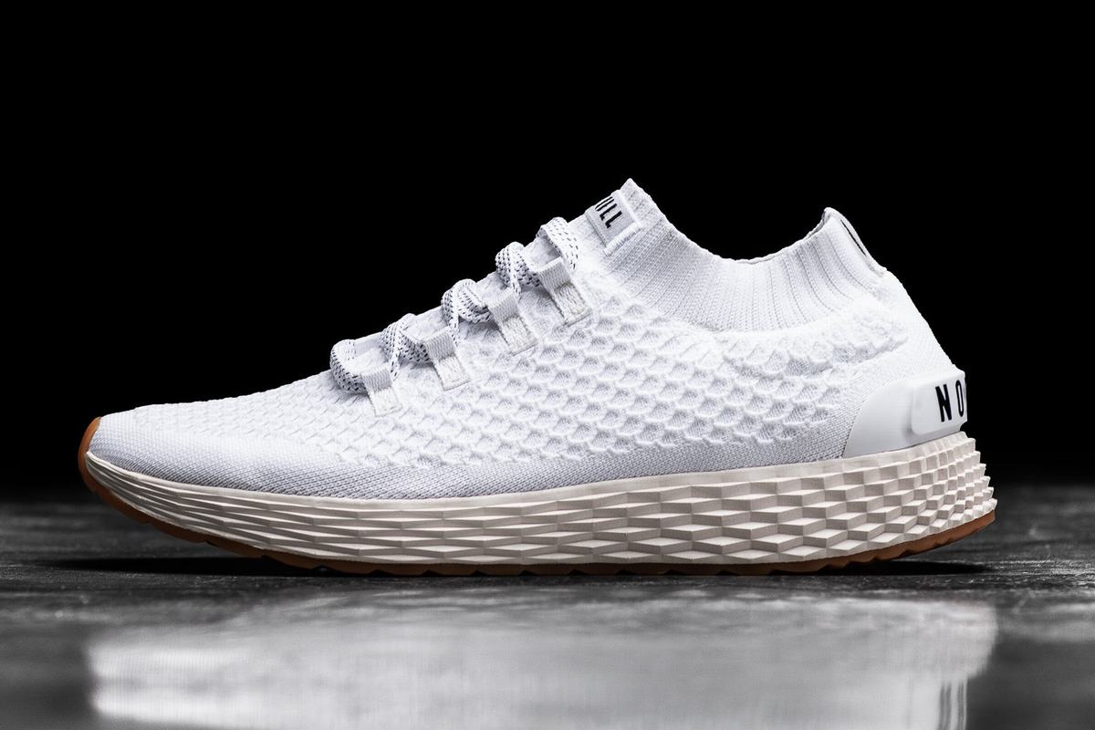Chaussures Running Nobull Knit Runner Femme Blanche | HG8947130