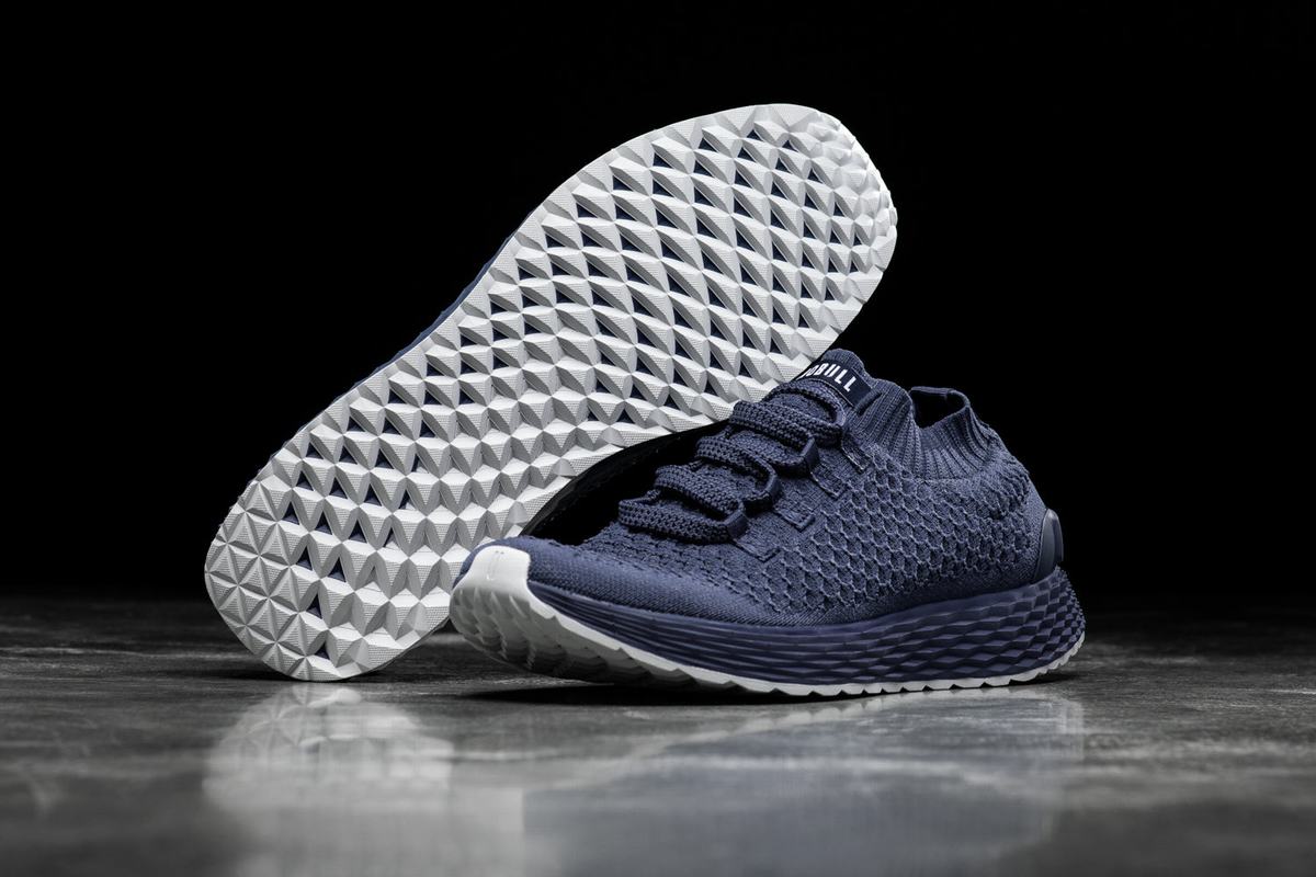 Chaussures Running Nobull Knit Runner Femme Bleu Marine | IY4652709