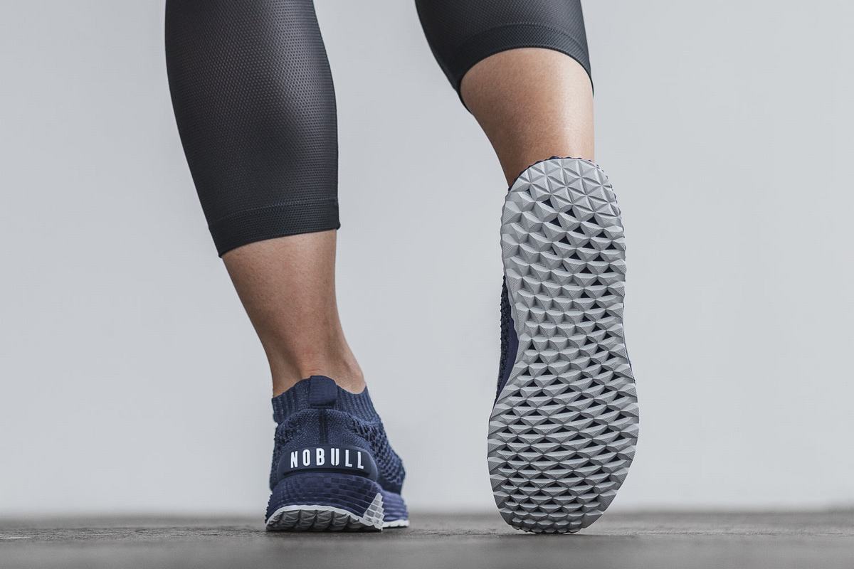 Chaussures Running Nobull Knit Runner Femme Bleu Marine | IY4652709