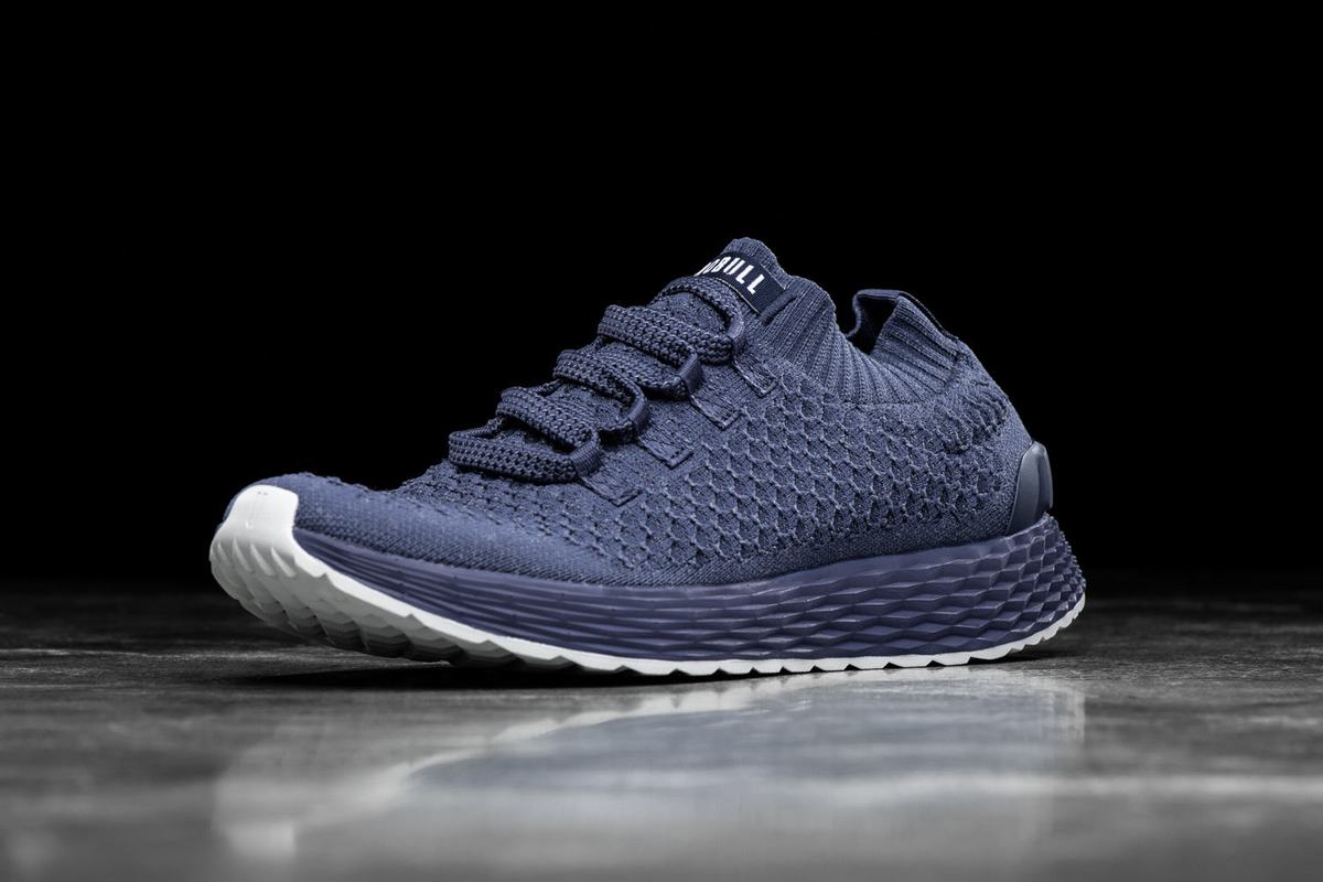 Chaussures Running Nobull Knit Runner Femme Bleu Marine | IY4652709