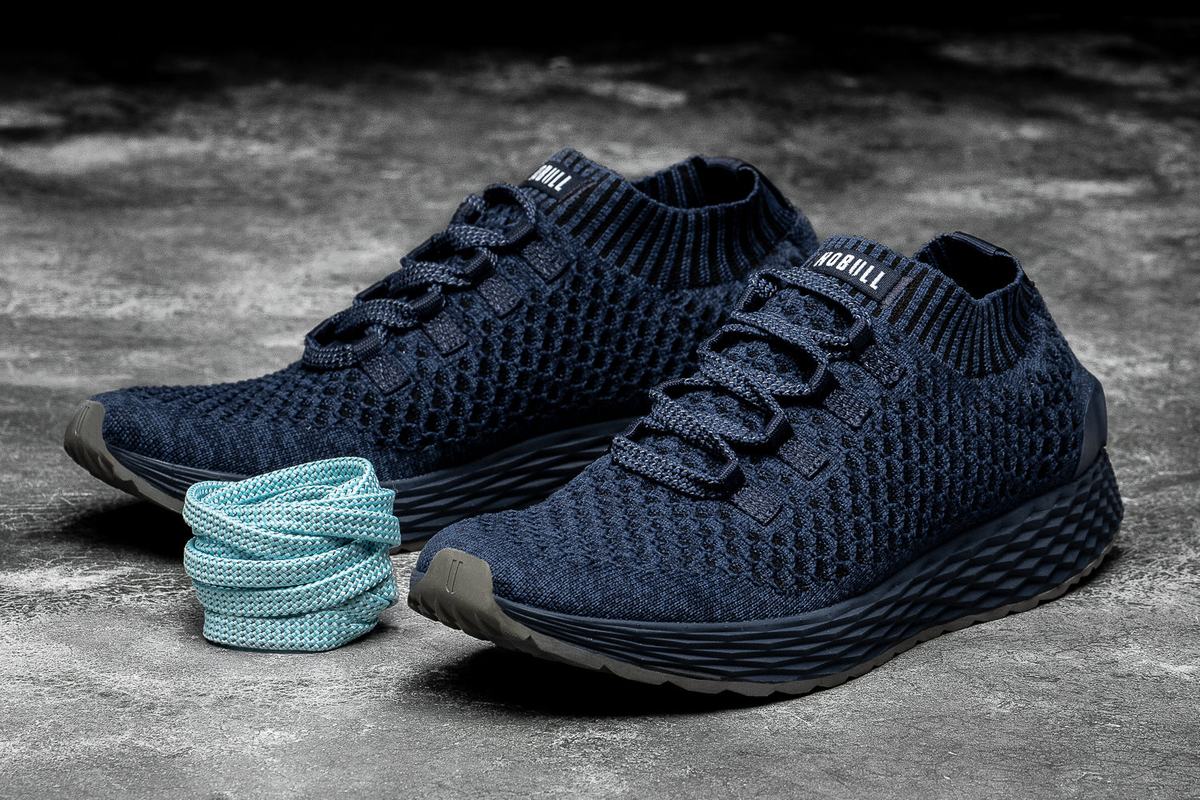 Chaussures Running Nobull Knit Runner Femme Bleu Marine | JY6280153