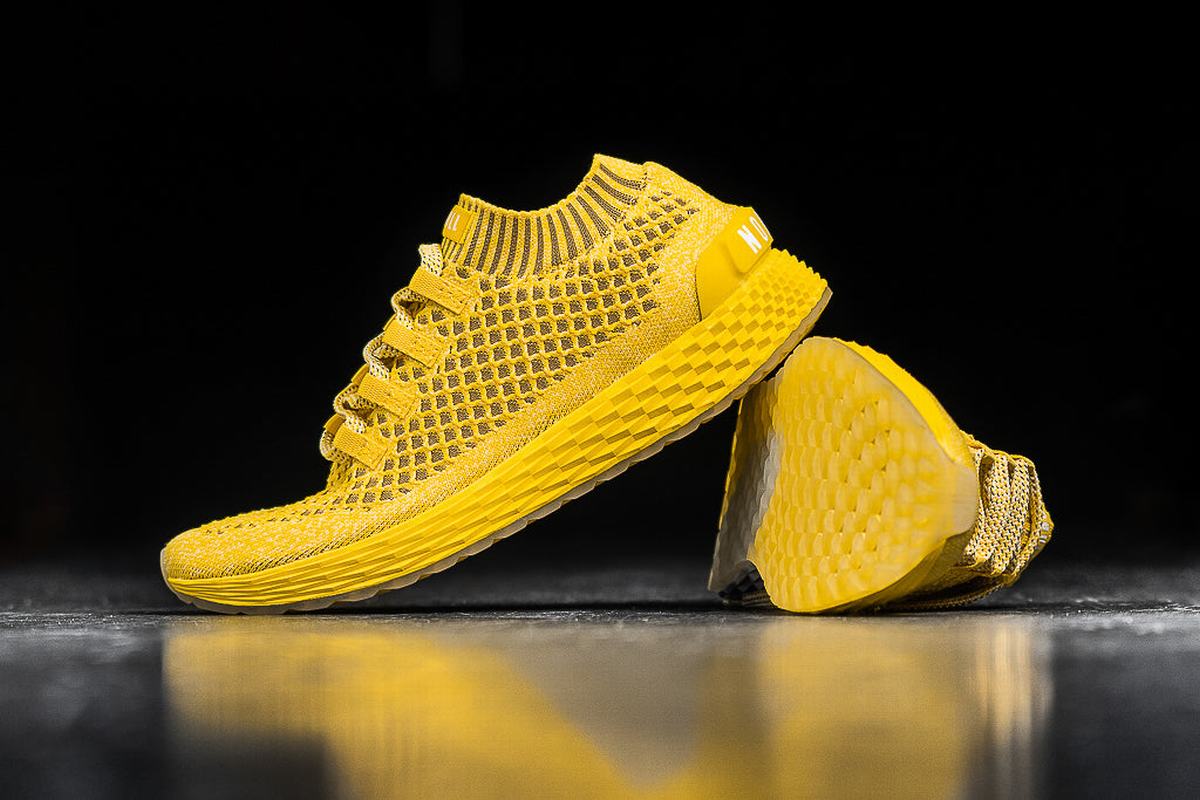 Chaussures Running Nobull Knit Runner Femme Citron | LX2087193