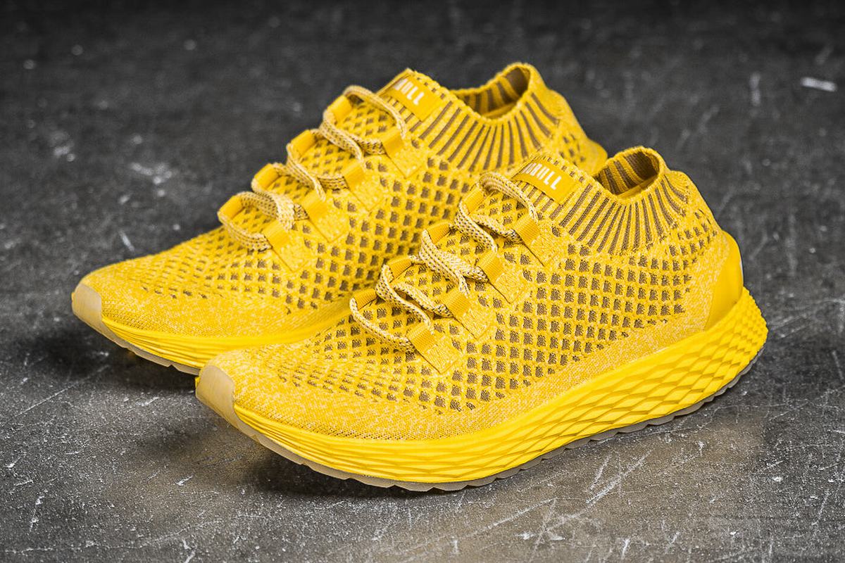 Chaussures Running Nobull Knit Runner Femme Citron | LX2087193