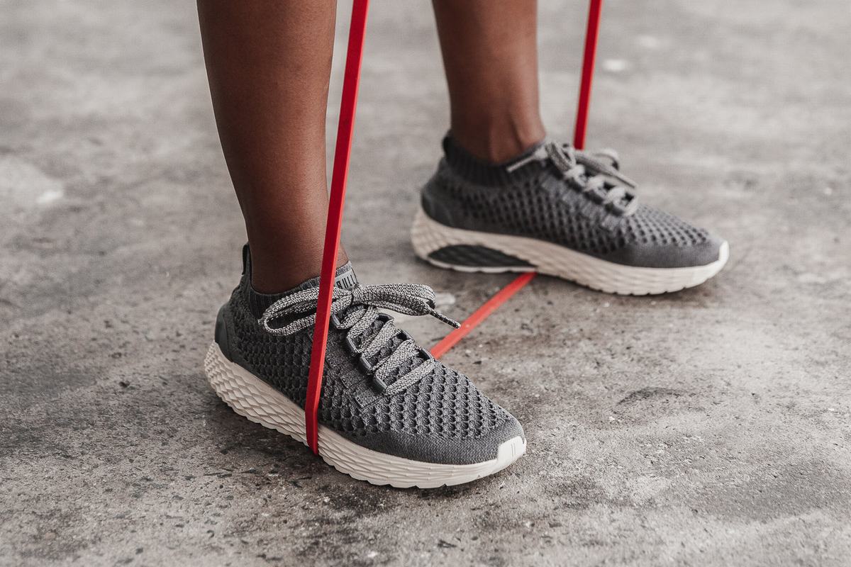 Chaussures Running Nobull Knit Runner Femme Grise Foncé Blanche | RA3048957