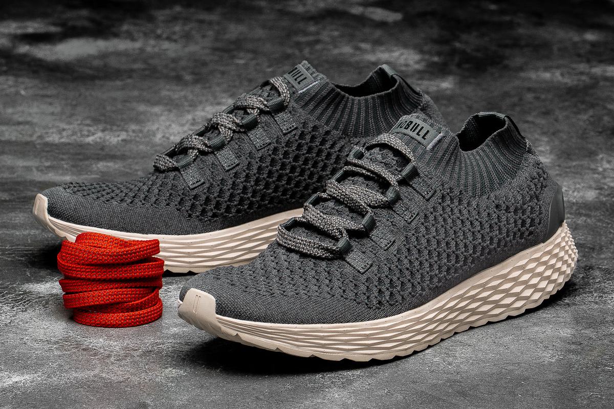 Chaussures Running Nobull Knit Runner Femme Grise Foncé Blanche | RA3048957