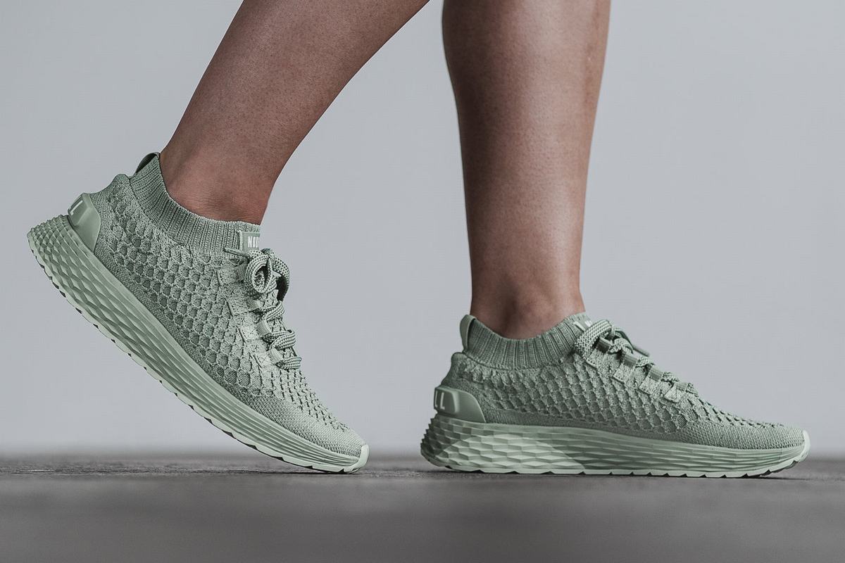 Chaussures Running Nobull Knit Runner Femme Vert | TW3718290
