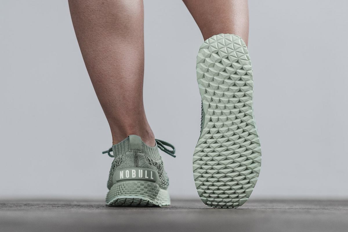 Chaussures Running Nobull Knit Runner Femme Vert | TW3718290