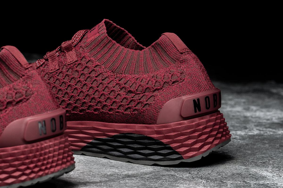 Chaussures Running Nobull Knit Runner Femme Rouge | VT1053674