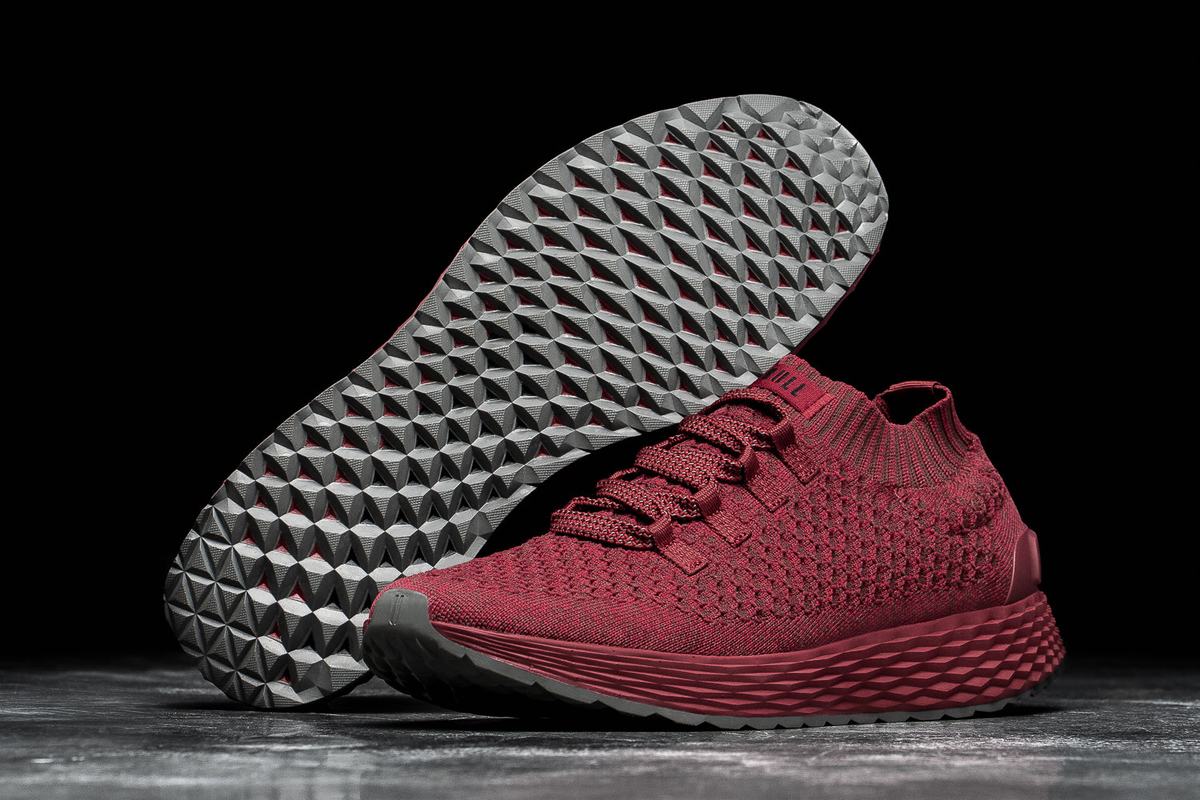 Chaussures Running Nobull Knit Runner Femme Rouge | VT1053674
