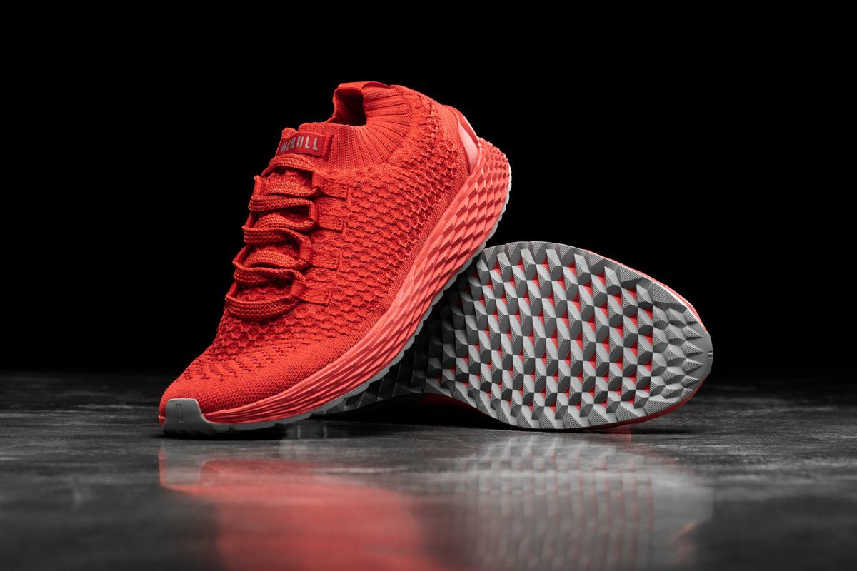 Chaussures Running Nobull Knit Runner Femme Rouge Clair | VW4938710