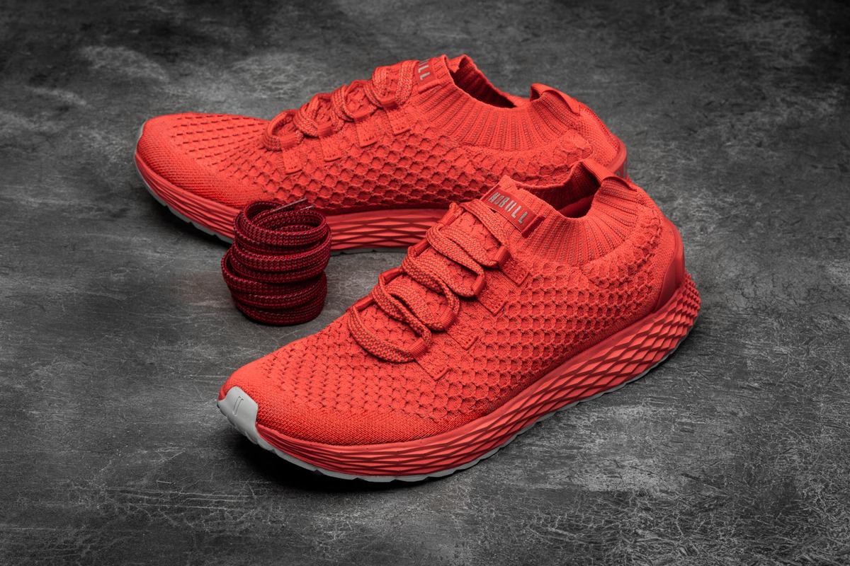 Chaussures Running Nobull Knit Runner Femme Rouge Clair | VW4938710