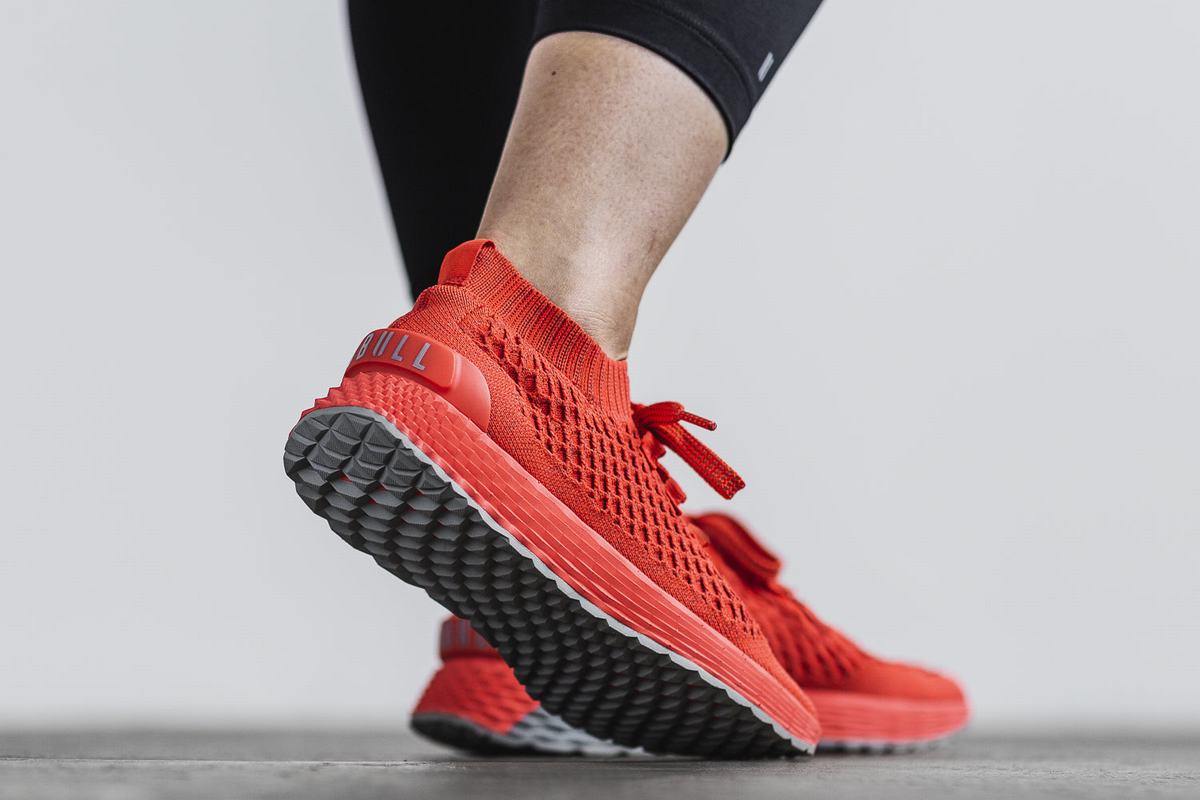 Chaussures Running Nobull Knit Runner Femme Rouge Clair | VW4938710