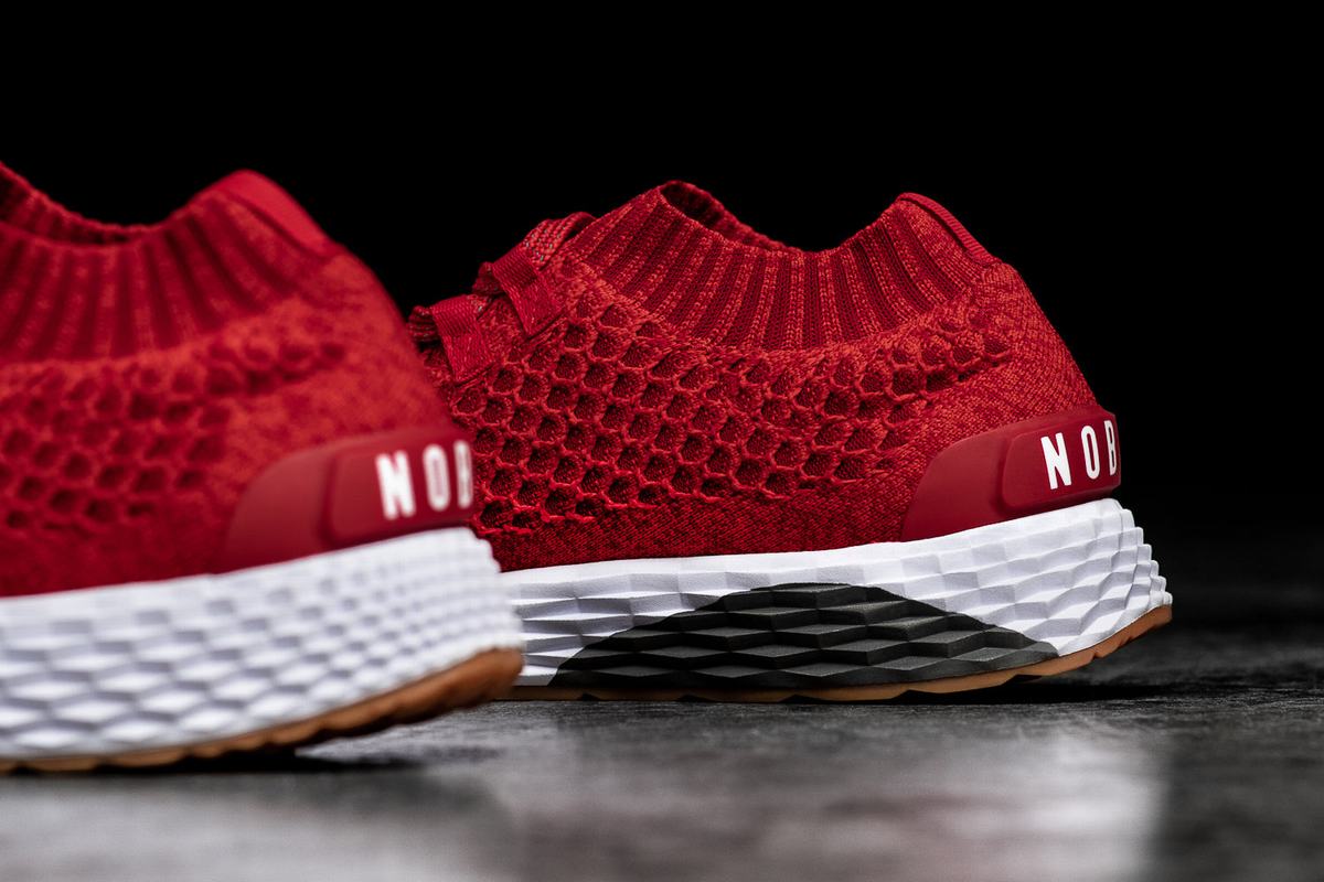 Chaussures Running Nobull Knit Runner Femme Rouge | XB4360271