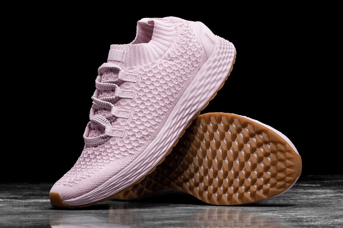 Chaussures Running Nobull Knit Runner Femme Rose | XH4102586