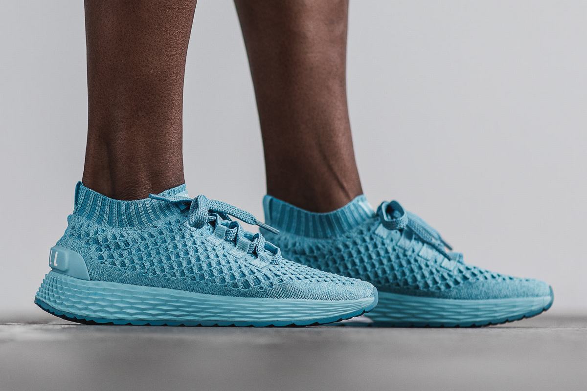 Chaussures Running Nobull Knit Runner Femme Bleu Clair | YM3628015