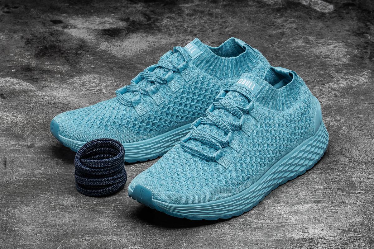 Chaussures Running Nobull Knit Runner Femme Bleu Clair | YM3628015