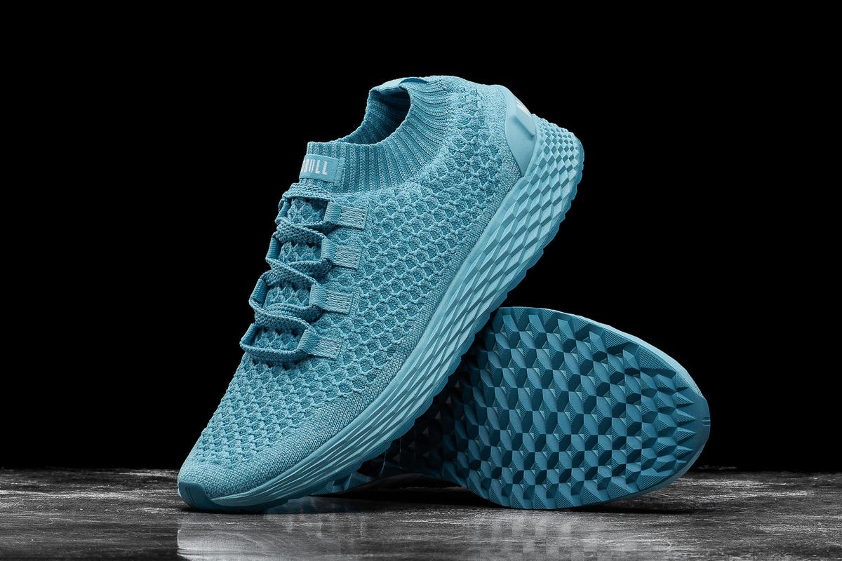 Chaussures Running Nobull Knit Runner Femme Bleu Clair | YM3628015