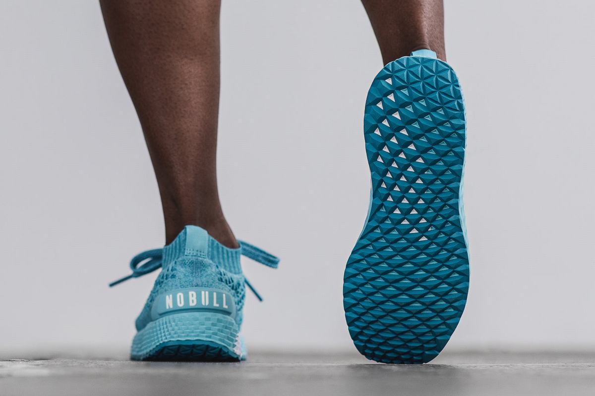 Chaussures Running Nobull Knit Runner Femme Bleu Clair | YM3628015