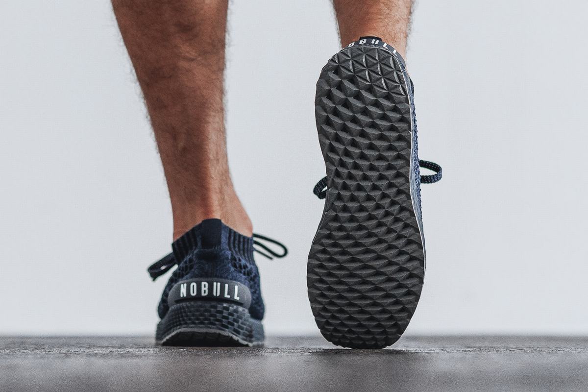Chaussures Running Nobull Knit Runner Homme Bleu Marine | BE3162048