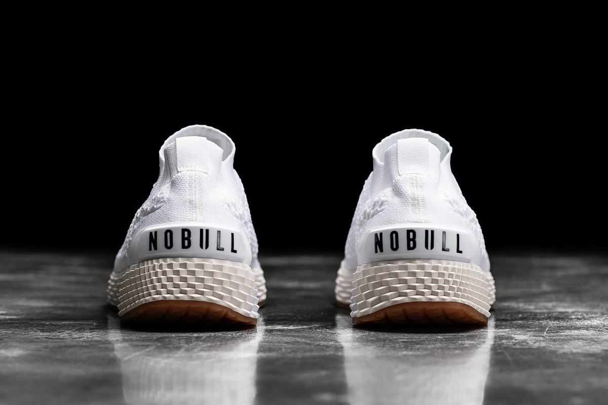 Chaussures Running Nobull Knit Runner Homme Blanche | EV3945086